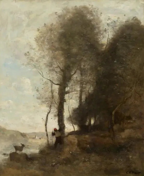 Ormanın Kenarındaki Çoban - Jean-Baptiste Camille Corot
