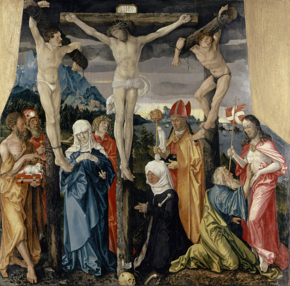 Le Christ au croix avec les larrons des saints et une donatrice - Hans Baldung Grien - Alpha Reproduction