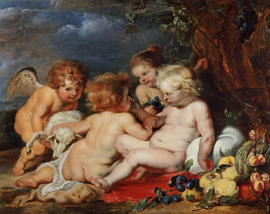 İsa Mesih, Genç Aziz Yohannes ve Meleklerle - Peter Paul Rubens