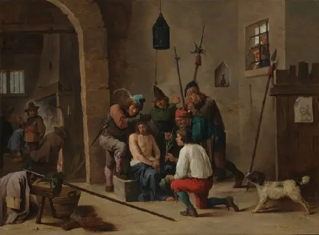 İsa Mesih, dikenli taç giyiyor - David Teniers genç