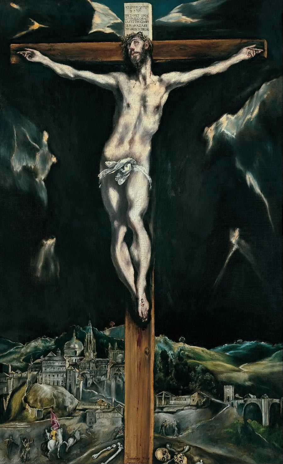 Çarmıha Gerilmiş İsa ve Arka Planda Toledo - El Greco