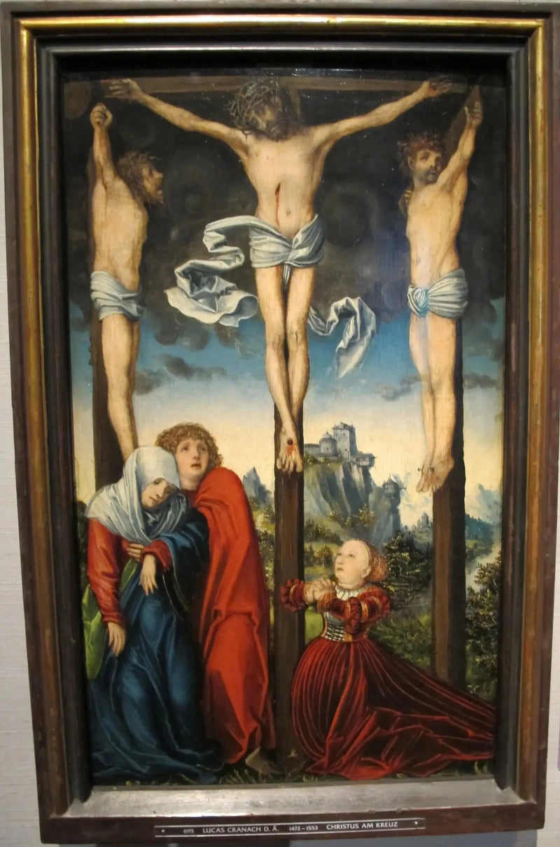 İki Hırsız Arasında Çarmıha Gerilmiş İsa - Lucas Cranach the Elder