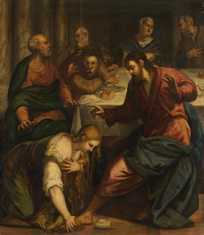 İsa, Sadık Simon'un evinde - Jacopo Tintoretto