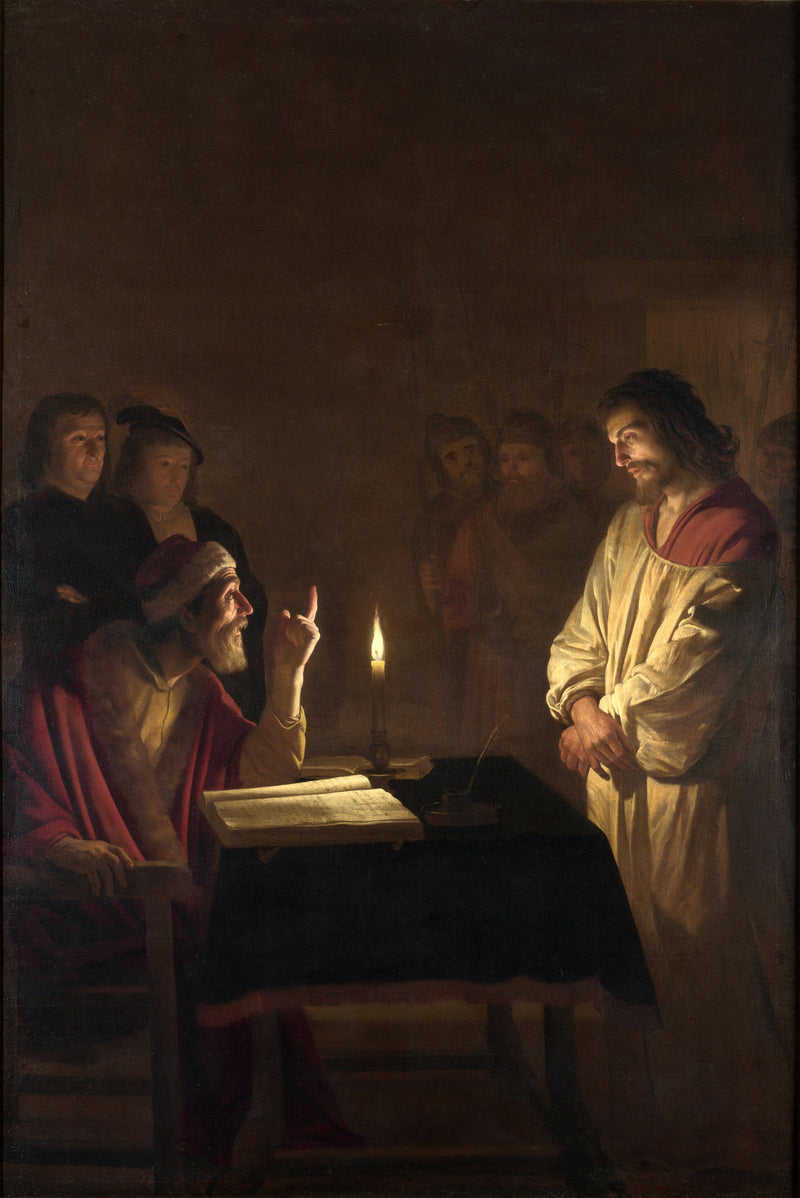 Büyük Rahip Önünde İsa - Gerrit van Honthorst