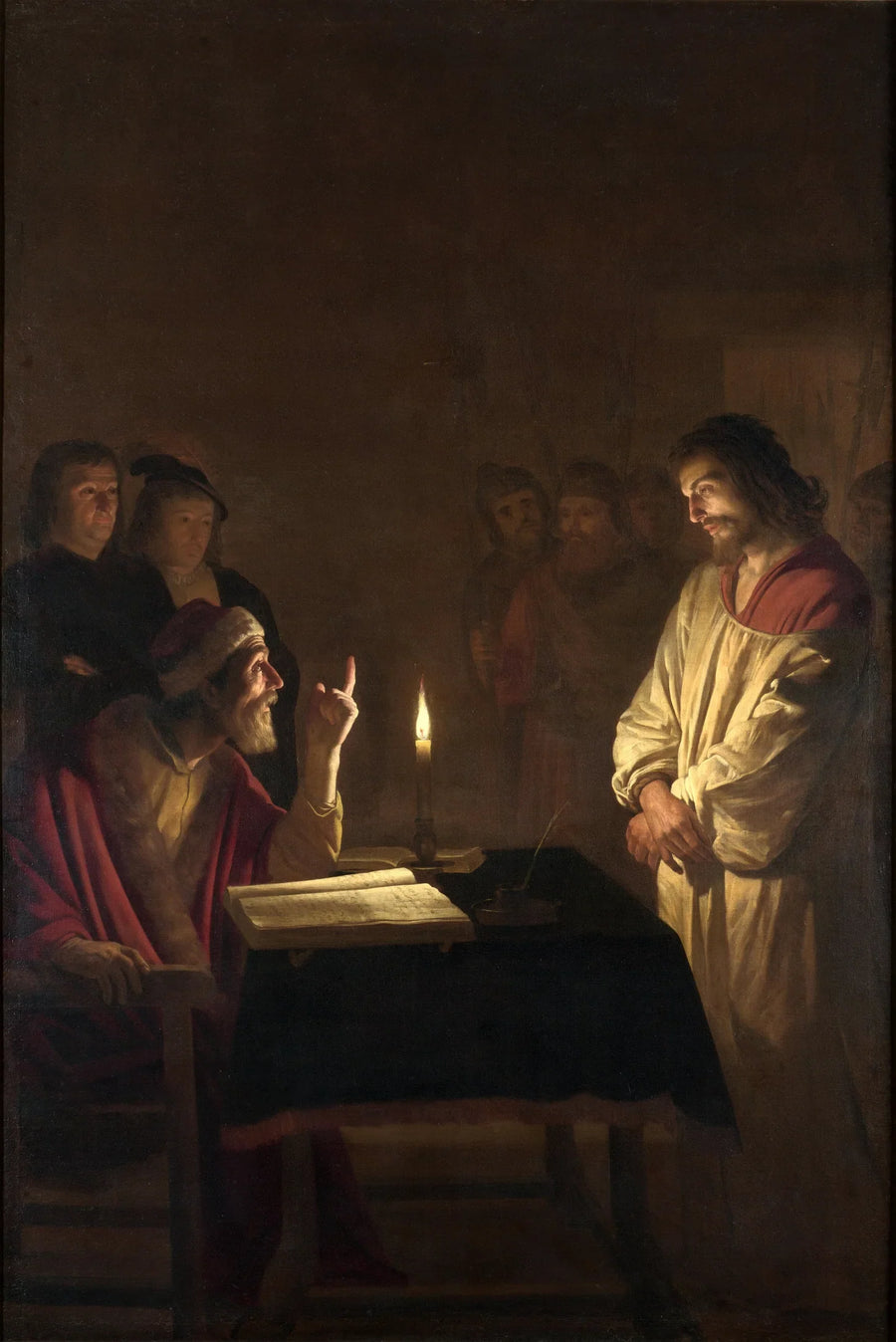 Büyük Rahip Önünde İsa - Gerrit van Honthorst