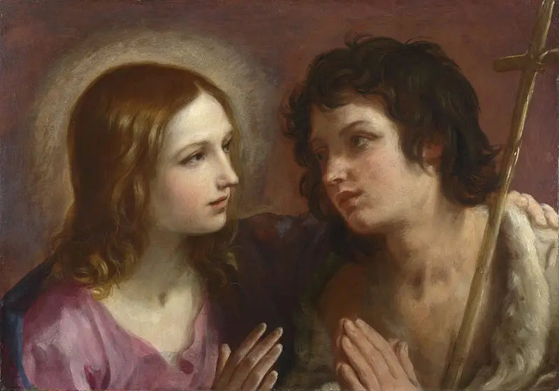 İsa'nın Aziz Yuhanna Baptist'ı öpüşü - Guido Reni