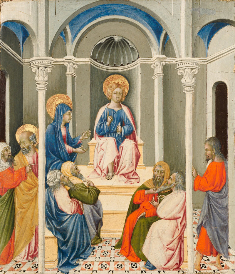 İsa Mesih Tapınakta Çatışma İçinde - Giovanni di Paolo