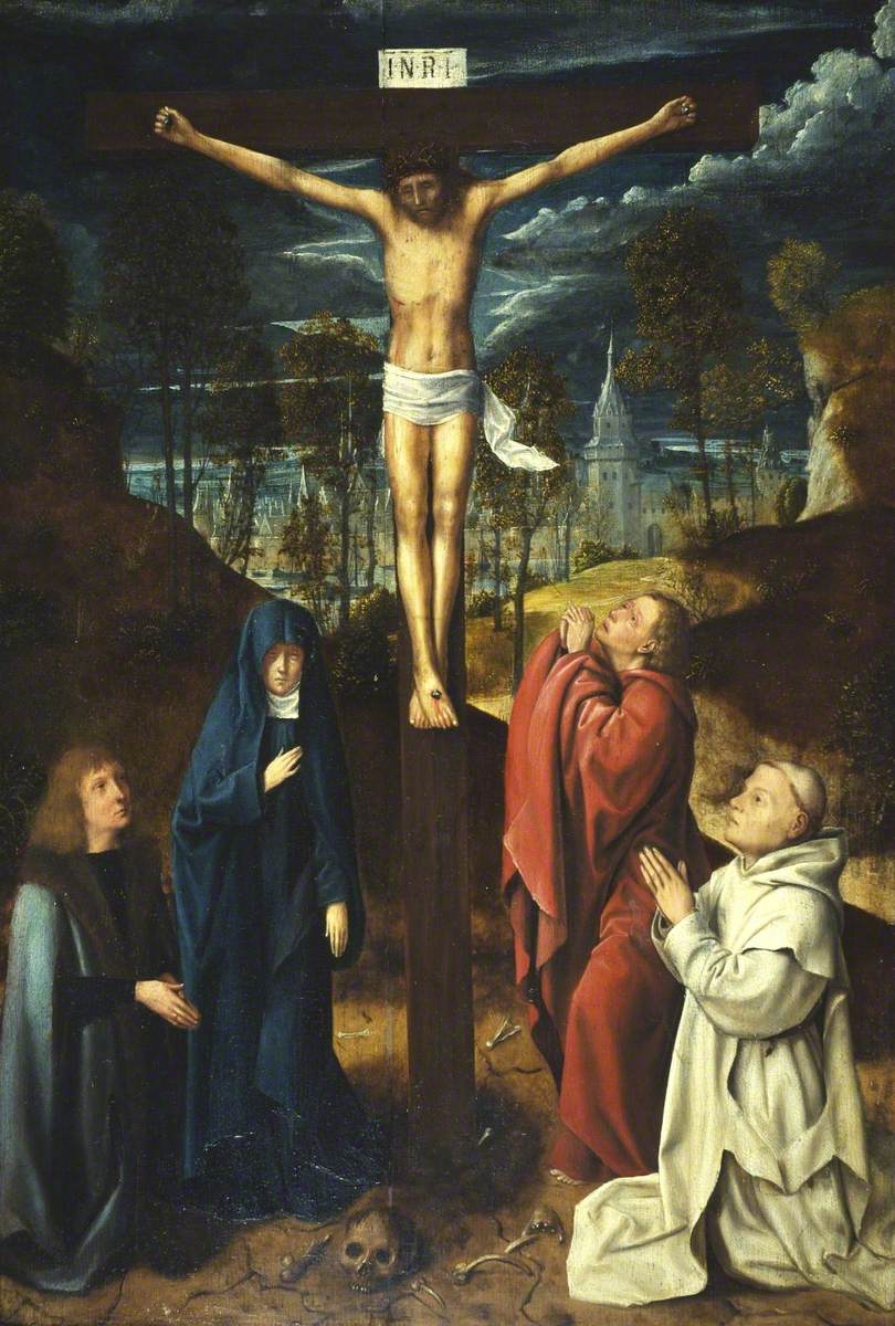 Le Christ en croix entre la Vierge saint Jean et deux donateurs - Quentin Metsys - Alpha Reproduction