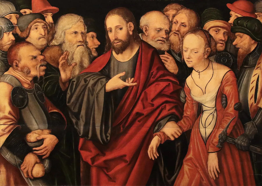 İsa ve Zinâ - Lucas Cranach the Elder
