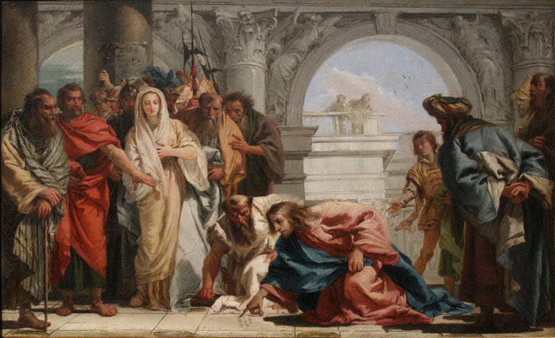 İsa ve Günahkar Kadın - Giovanni Battista Tiepolo