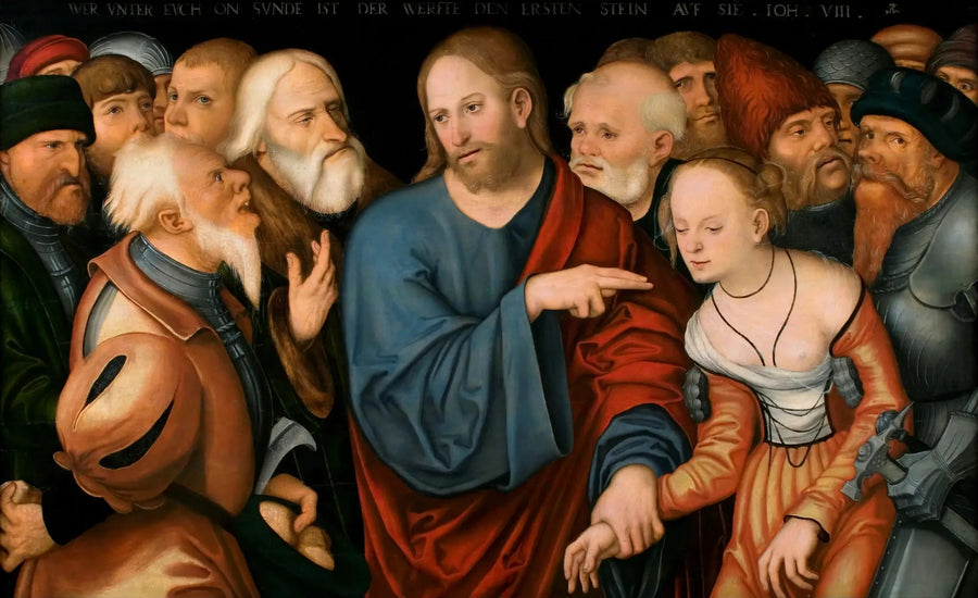 İsa ve Günahkar Kadın - Lucas Cranach the Elder