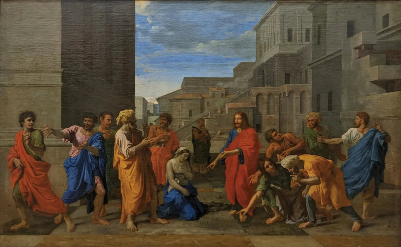 İsa ve Günahkar Kadın - Nicolas Poussin