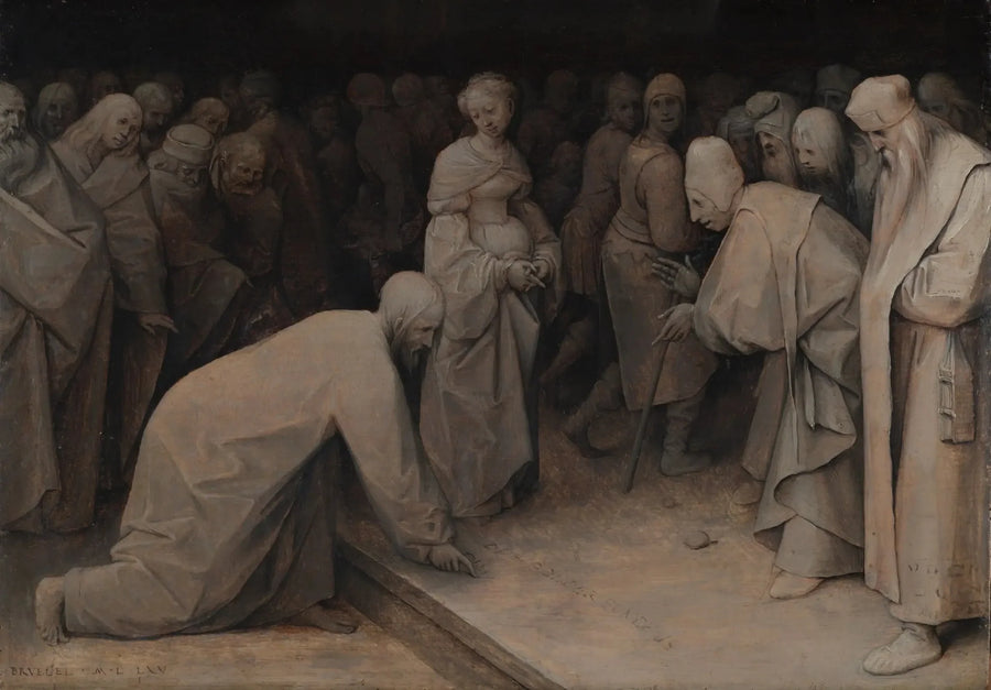 İsa ve Günahkar Kadın - Pieter Brueghel the Elder