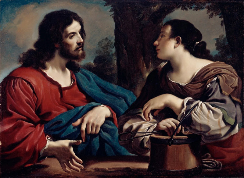İsa ve Samaritaneli Kadın - Guercino