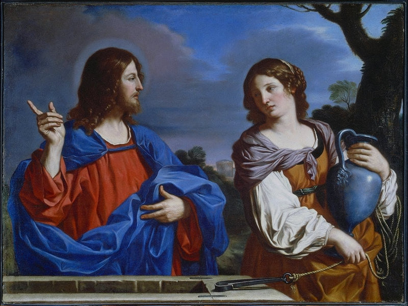 İsa ve Samaritaneli Kadın - Guercino