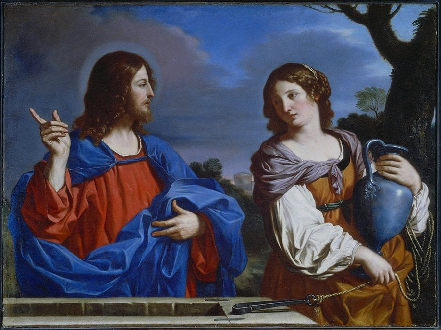 İsa ve Samaritaneli Kadın - Guercino