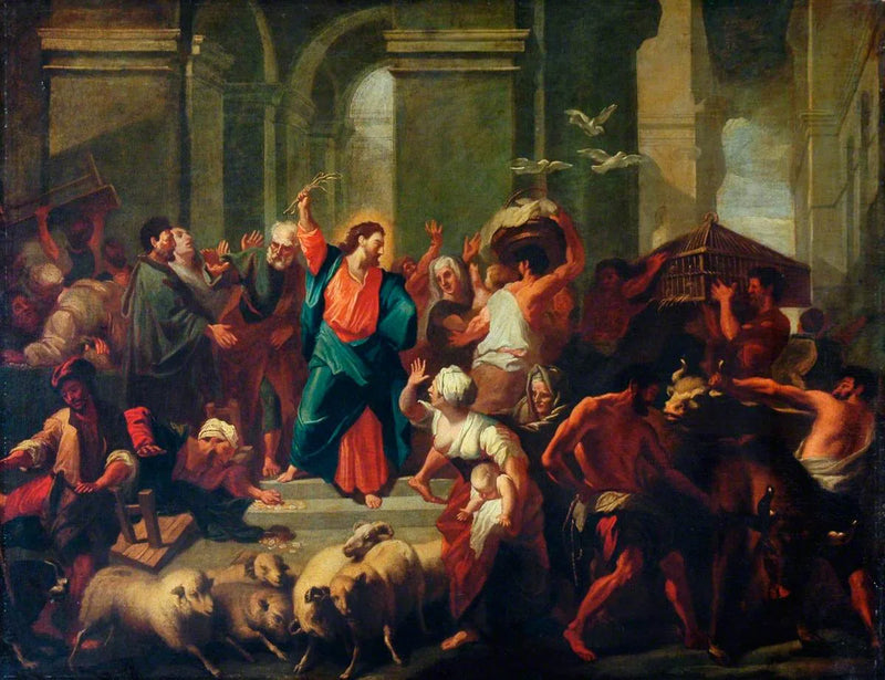 İsa Mesih Tapınaktan Tüccarları Kovuyor - Jean-Baptiste Jouvenet