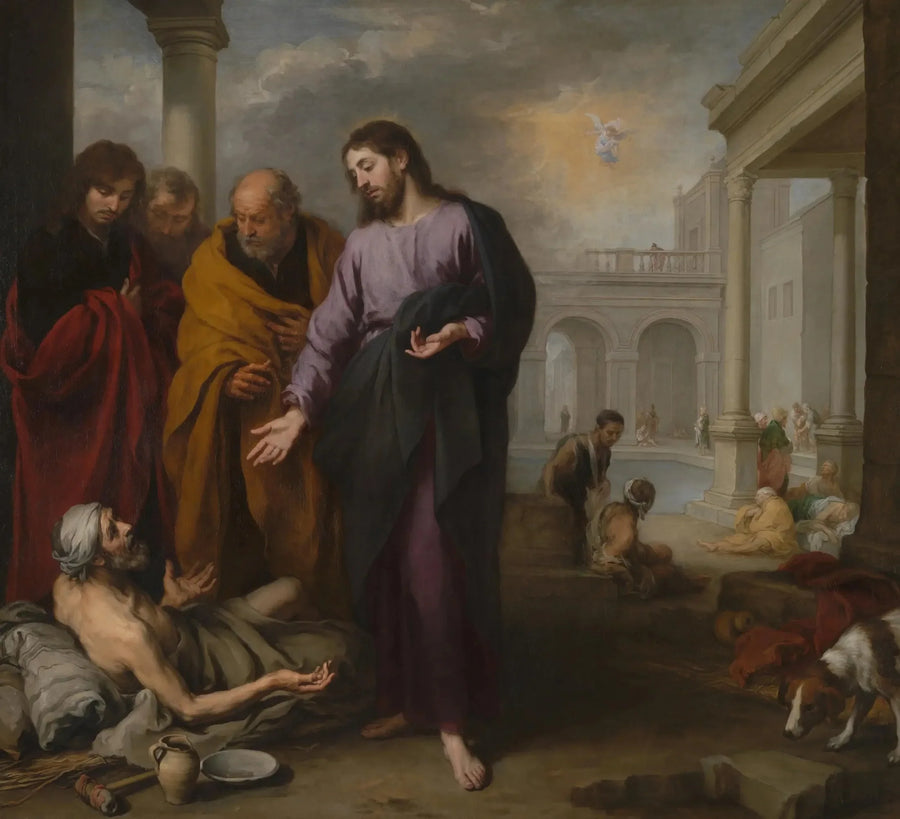 Beytessel Havuzunda Felçliyi İyileştiren İsa - Bartolomé Esteban Murillo