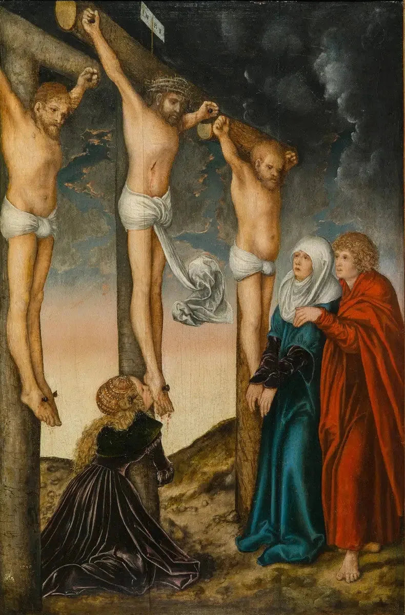 İki Hırsızın Arasında Çarmıhta İsa - Lucas Cranach the Elder