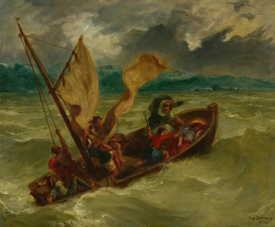 Genezaret Gölü'nde Mesih - Eugène Delacroix