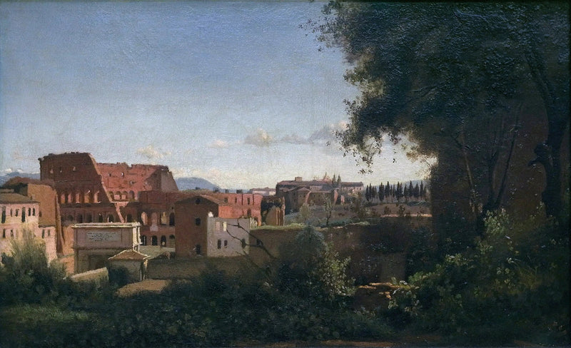 Farnese Bahçeleri'nden Görülen Kolezyum - Jean-Baptiste Camille Corot