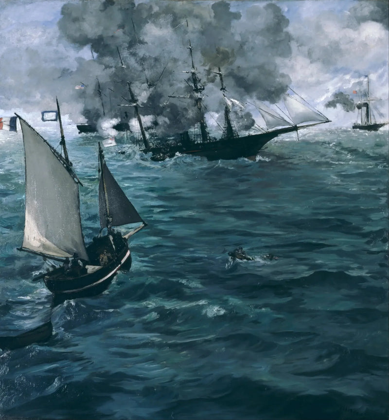 Kearsarge ve Alabama'nın Savaşı - Édouard Manet