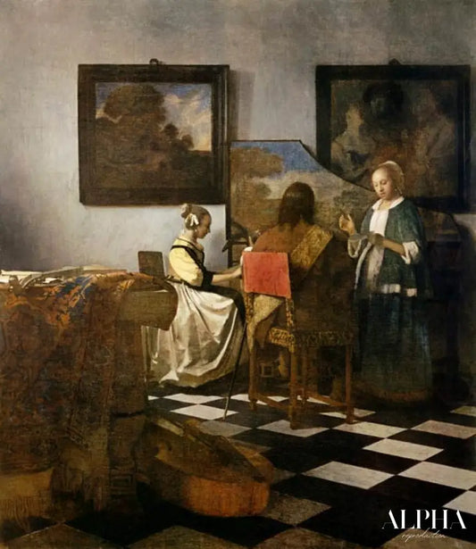 Le Concert - Johannes Vermeer - Reproductions de tableaux et peintures haut de gamme