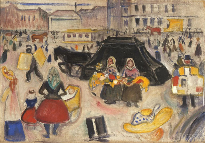 Potsdamer Platz'taki Cenaze Aracı - Edvard Munch