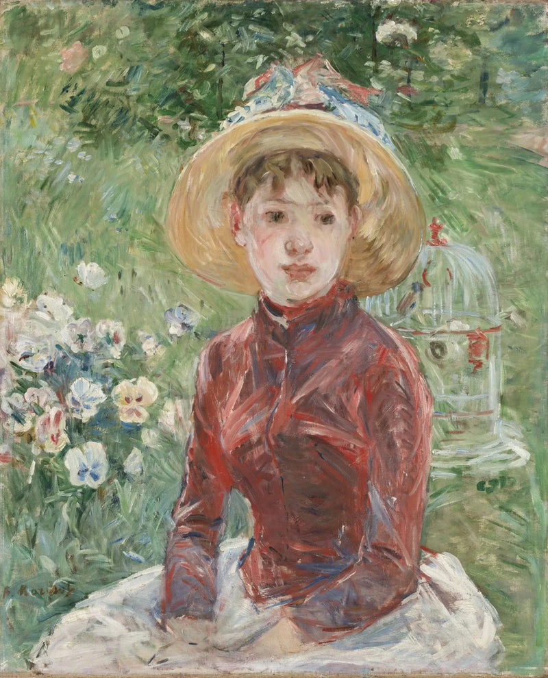 Kırmızı korse - Berthe Morisot