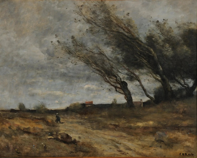 Rüzgar Darbesi - Jean-Baptiste Camille Corot