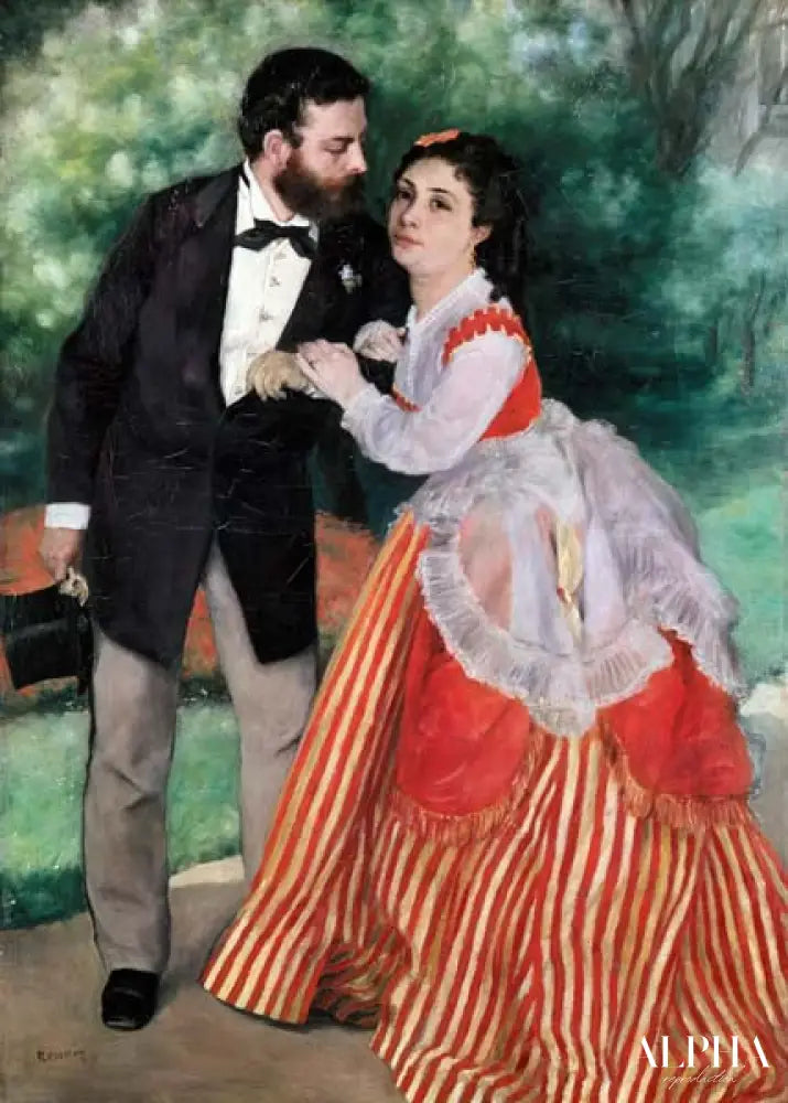 Le couple Sisley - Pierre-Auguste Renoir - Reproductions de tableaux et peintures haut de gamme