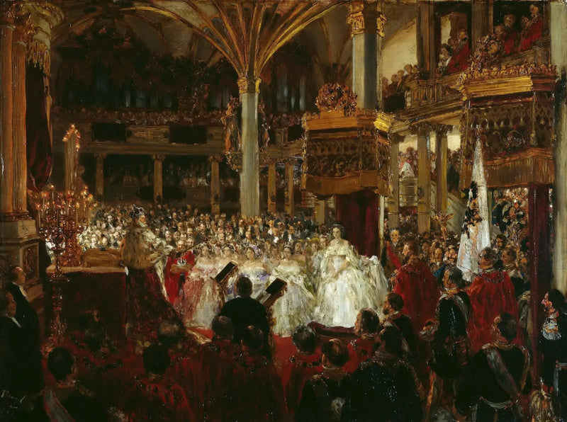 Guillaume I'in taç giyme töreni Königsberg'de 1861 - Adolph von Menzel