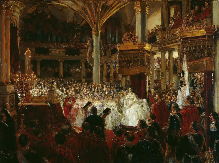 Guillaume I'in taç giyme töreni Königsberg'de 1861 - Adolph von Menzel