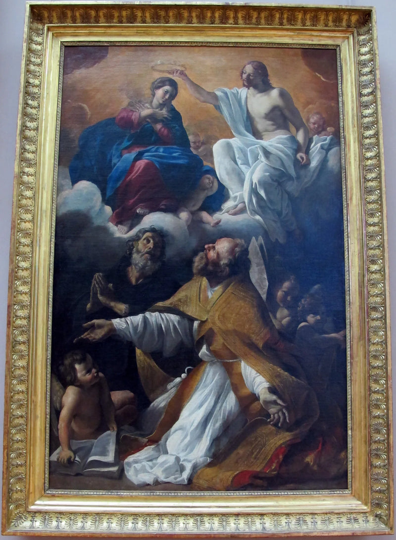 Meryem Ana'nın Taç Giydirilmesi, Aziz Augustin ve Aziz Guillaume d'Aquitaine ile - Giovanni Lanfranco
