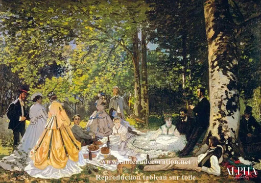 Le Déjeuner sur l'herbe - Claude Monet - Reproductions de tableaux et peintures haut de gamme