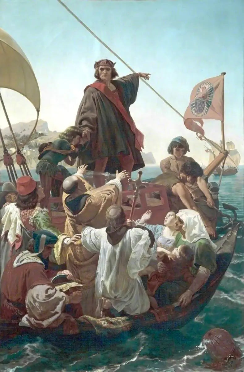 İspanya'daki Palos'taki Colomb'un Ayrılışı, 1492 - Emanuel Leutze