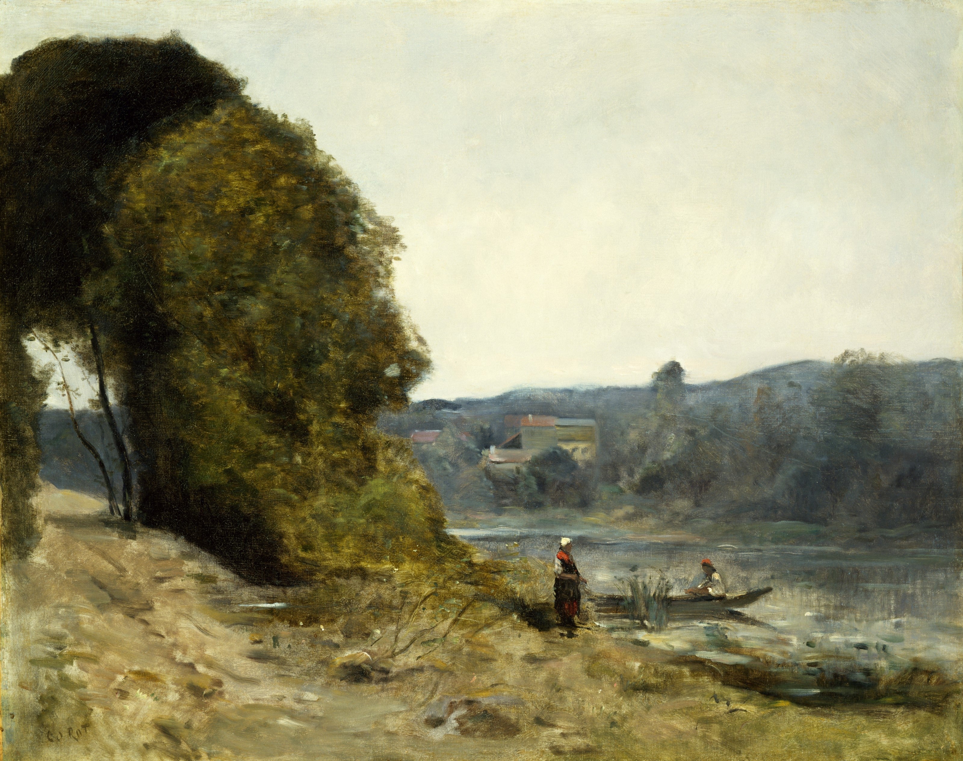 Le départ du batelier - Jean-Baptiste Camille Corot