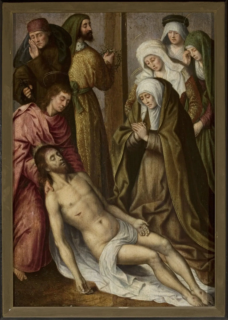 İsa'nın Cenazesi (Matta 27:59–61; Markos 15:46–47; Luka 23:53–56; Yuhanna 19:38–42) - Hugo van der Goes