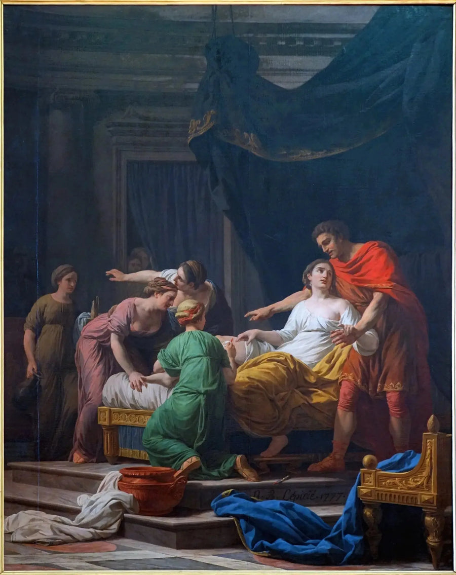 Porcia'nın Fedakarlığı, Junius Brutus'un eşi - Nicolas-Bernard Lépicié