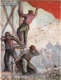 Kırmızı bayrak veya sendika savaşı - Maximilien Luce