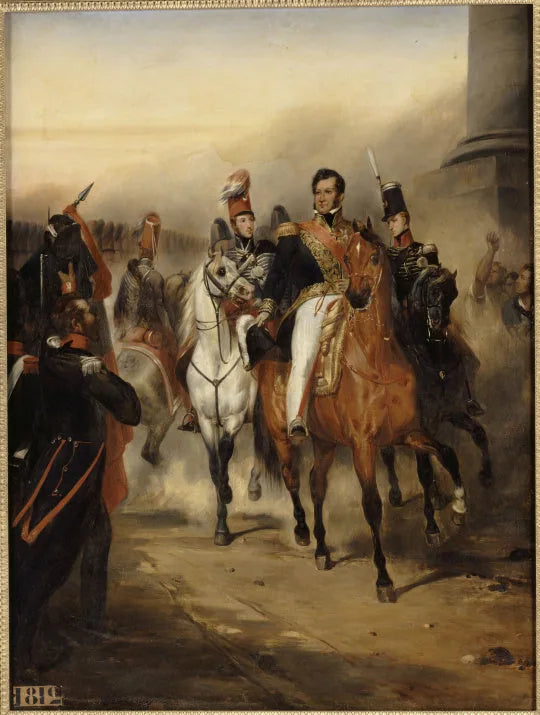 Orléans Dükü, Taht Kapısı'nda, Chartres Dükü'nün komuta ettiği 1. süvari alayını karşılıyor, 4 Ağustos 1830 - Ary Scheffer