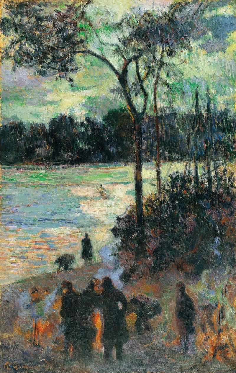 Su Kenarındaki Ateş - Paul Gauguin