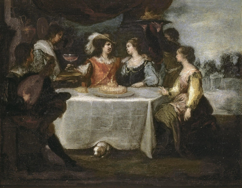 Gasping the prodigal son wasting his inheritance - Bartolomé Esteban Murillo