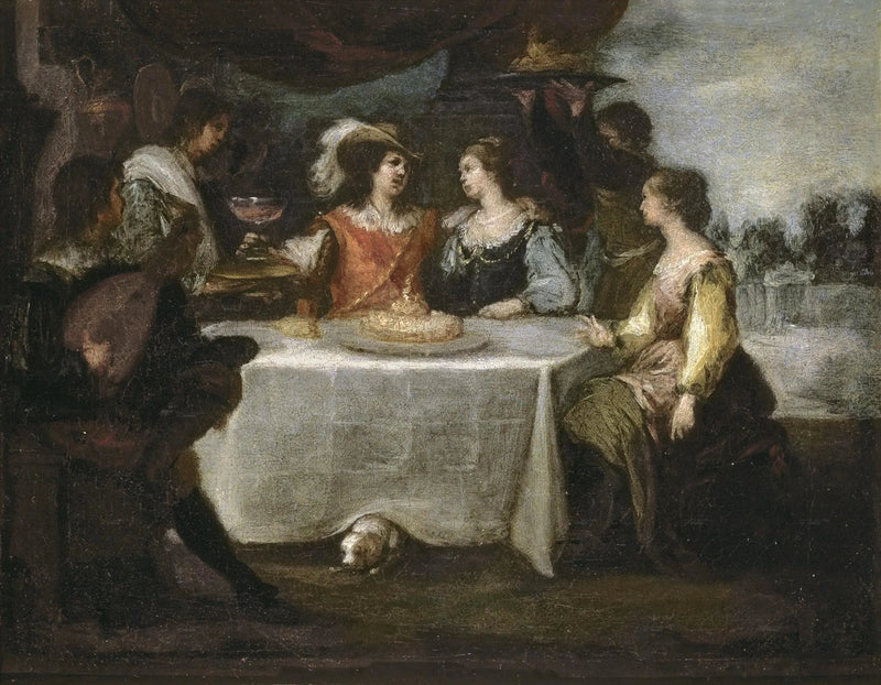 Gasping the prodigal son wasting his inheritance - Bartolomé Esteban Murillo