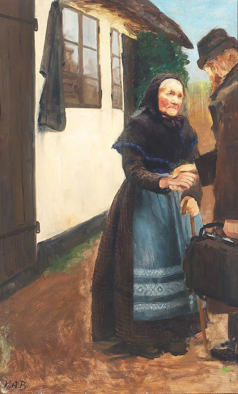 Oğul eve dönüyor. Ders çalışmak. - H. A. Brendekilde