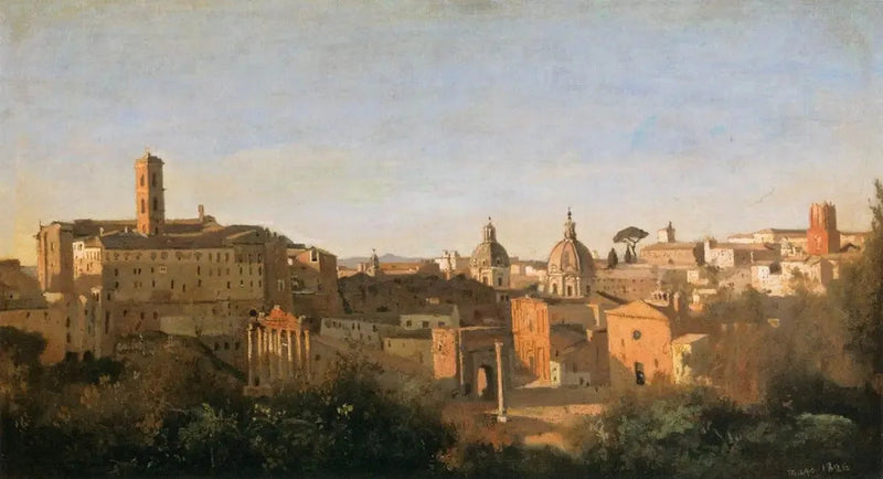 Farnese Bahçeleri'nden Görünüm - Jean-Baptiste Camille Corot