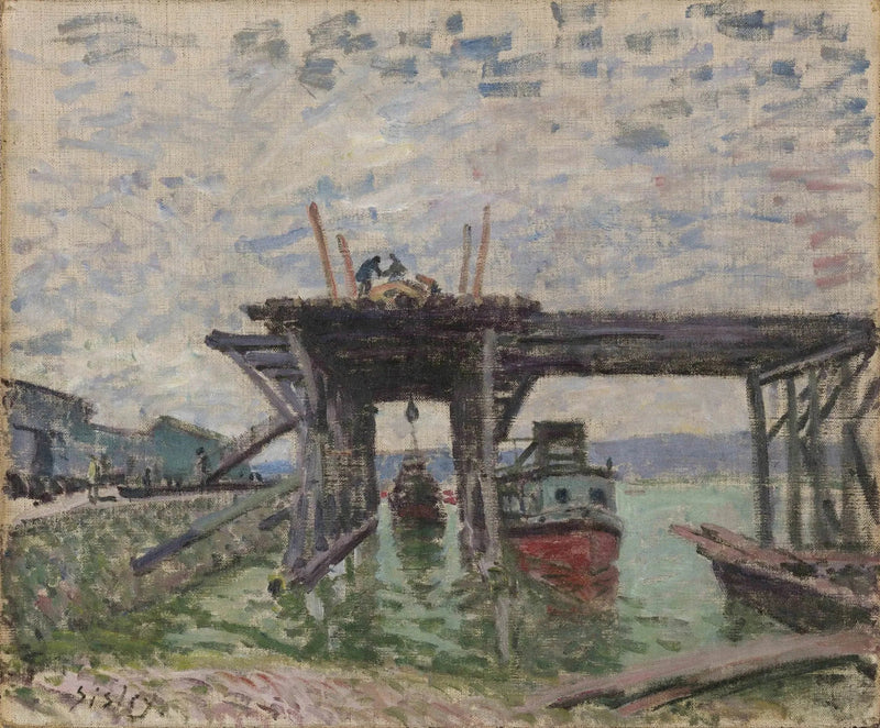 Sazlık tekneleri garajı - Alfred Sisley