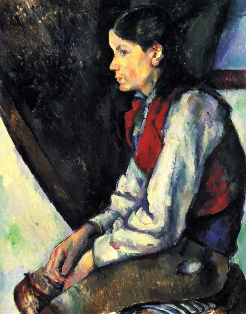 Kırmızı Yelekli Çocuk - Paul Cézanne