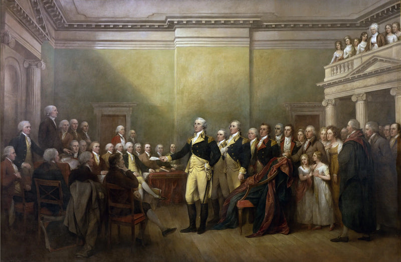 General George Washington görevinden istifa ediyor - John Trumbull
