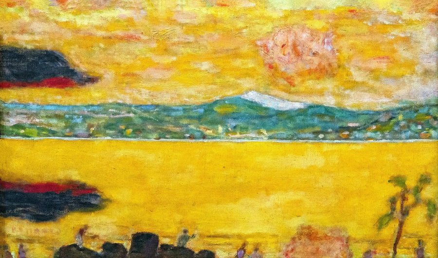 Saint-Tropez Koyu'nda Gün Batımı - Pierre Bonnard